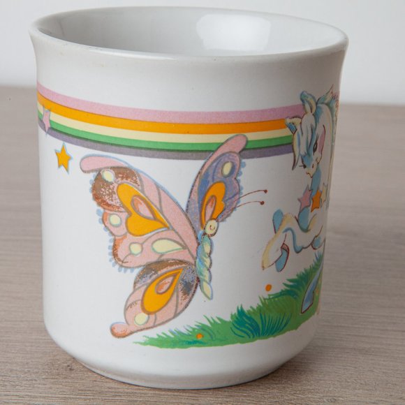 VTG 80s Wallace Berrie Pegasus Rainbow Butterfly Coffee Mug 1982 Fantasy #4907 - Picture 12 of 16